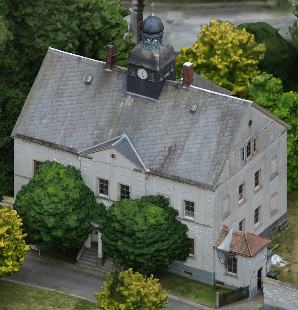 3D-Modell eines historischen Gebäudes